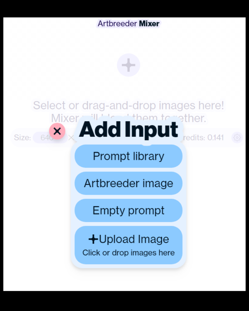 artbreeder mixer input